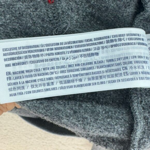 Abercrombie & Fitch Hooded Sweatshirt Kids 13/14 Gray Zip Up Pockets Embroidered - Picture 6 of 9